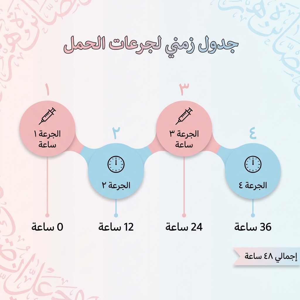 إنفوجرافيك جرعات حقنة الرئة - 4 حقن خلال يومين