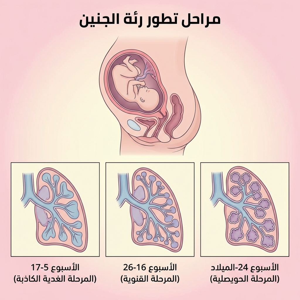 مراحل تطور رئة الجنين