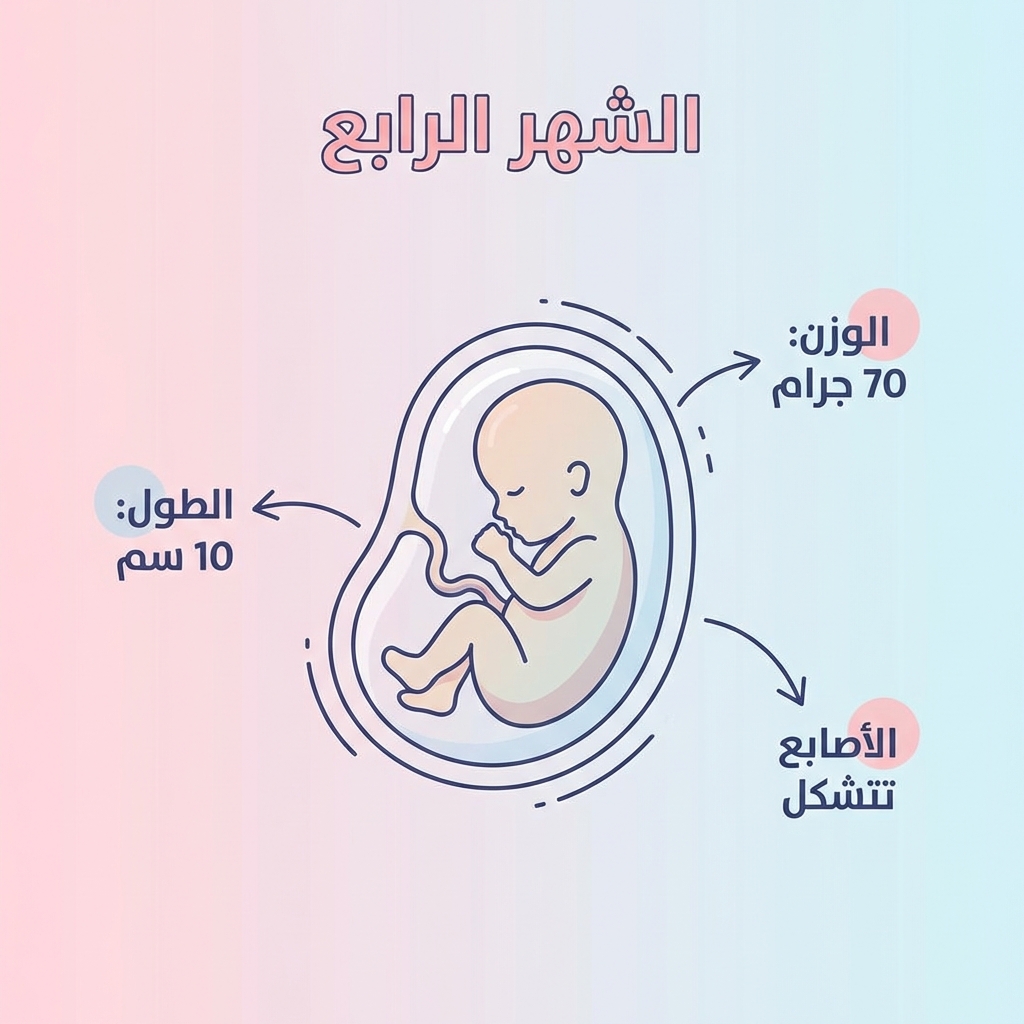 الجنين في الشهر الرابع