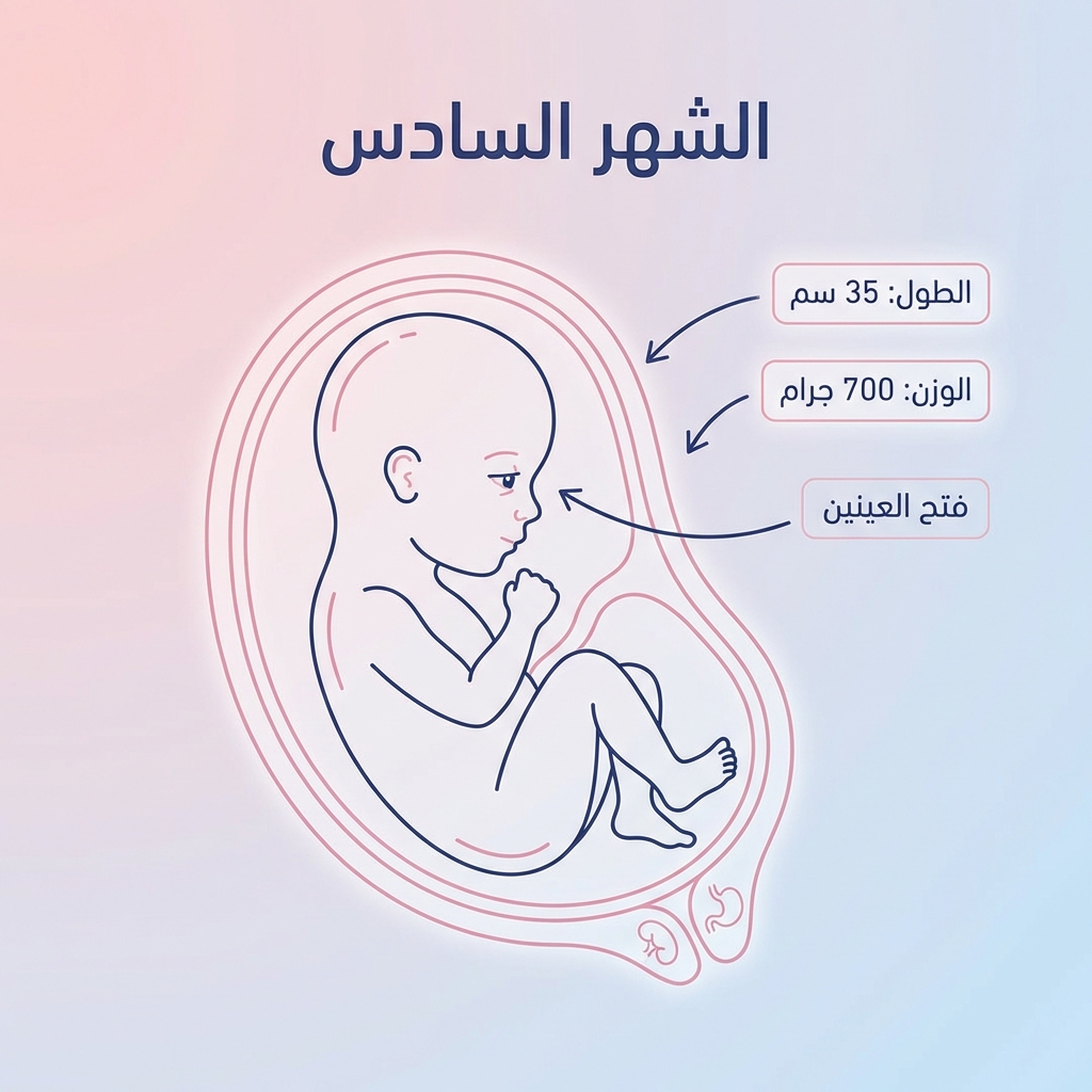 الجنين في الشهر السادس