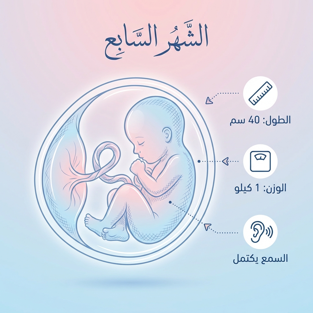 الجنين في الشهر السابع