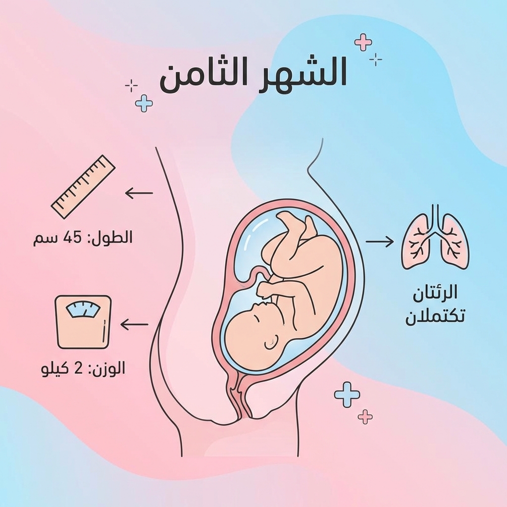 الجنين في الشهر الثامن