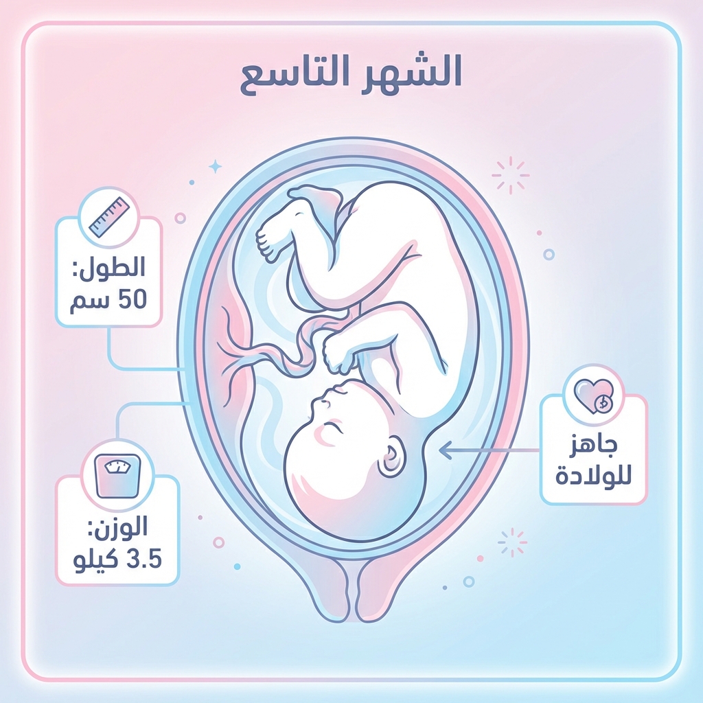 الجنين في الشهر التاسع