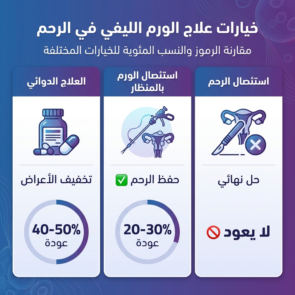 خيارات علاج الورم الليفي في الرحم