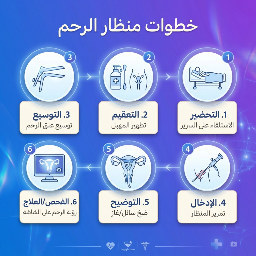 خطوات منظار الرحم