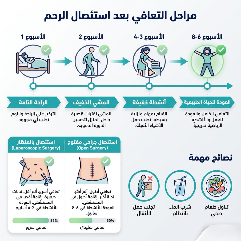 إنفوجرافيك مراحل التعافي