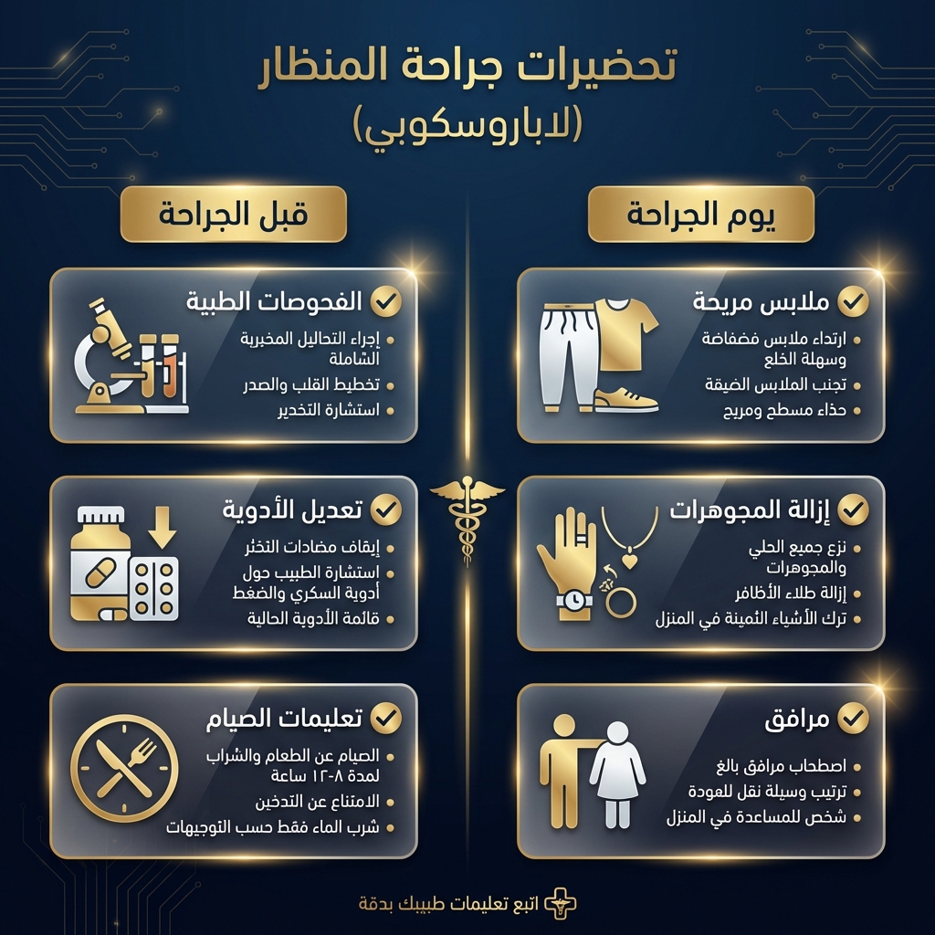 التحضيرات قبل منظار البطن
