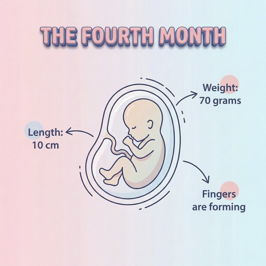 Fetus in the fourth month