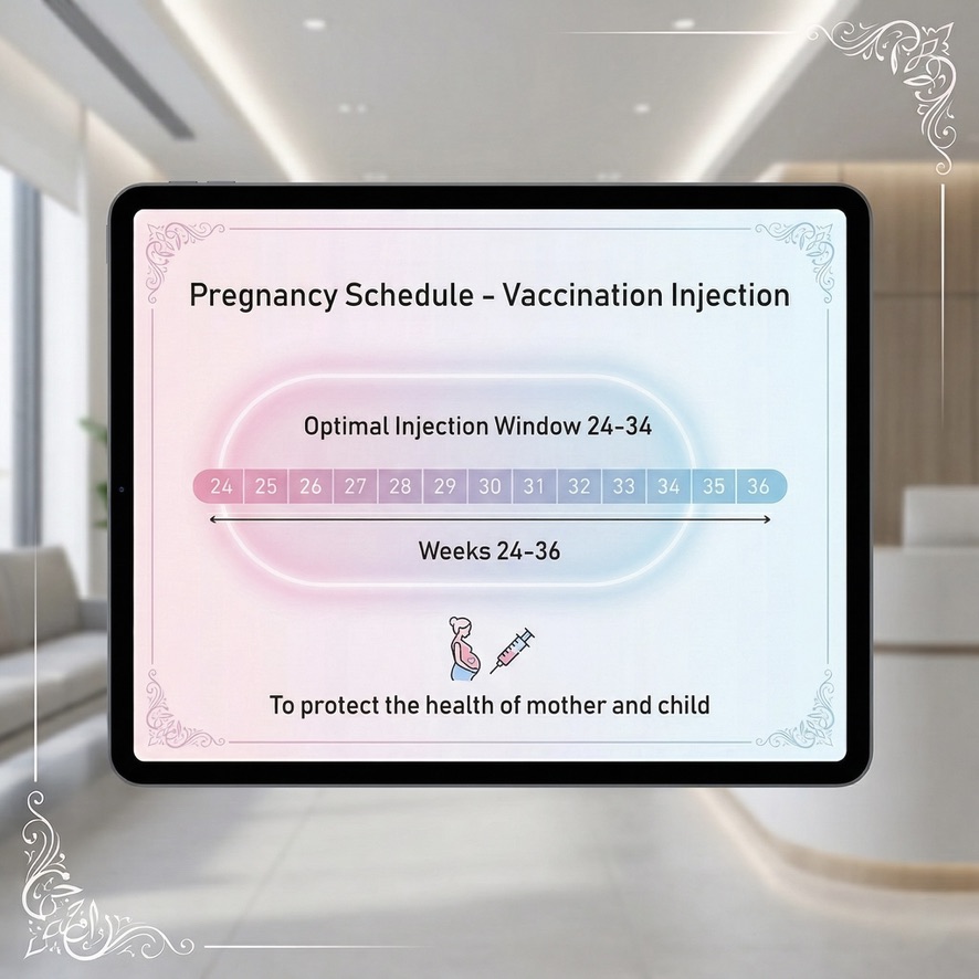 When to give the lung injection - Timeline Infographic