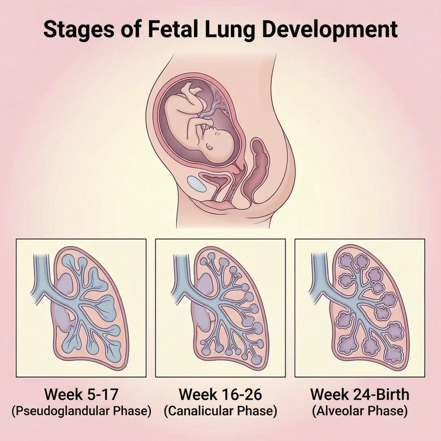 Fetal lung development stages
