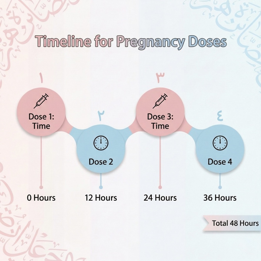Lung Injection Dosage Infographic - 4 Injections over two days