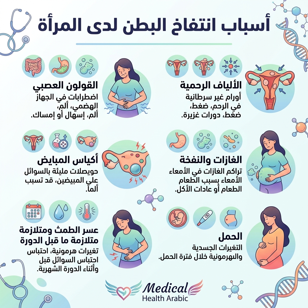 أسباب انتفاخ البطن لدى المرأة - د. محمد السنيطي